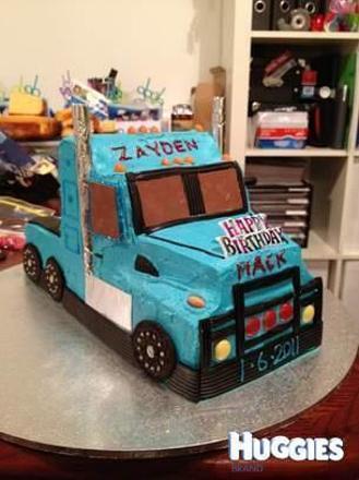 mack truck birthday cake