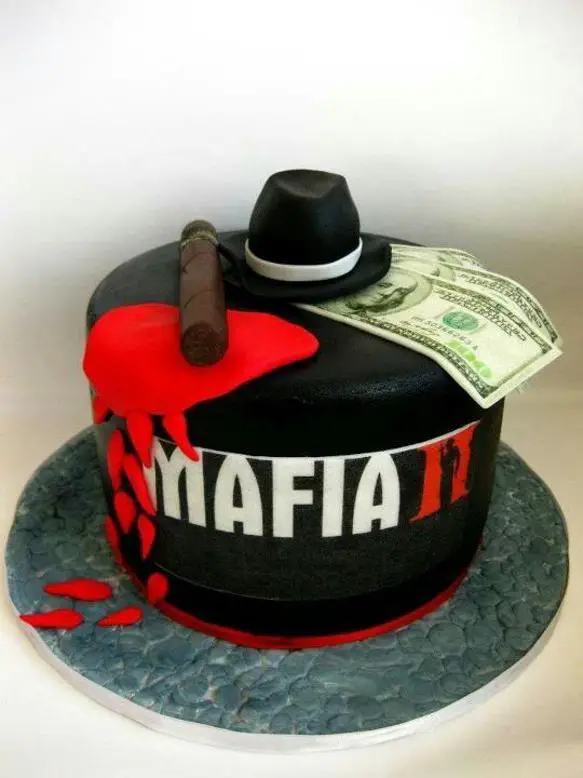 mafia birthday cake