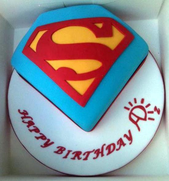 man of steel birthday cake