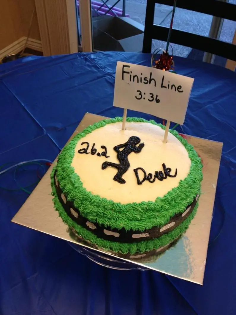 marathon birthday cake