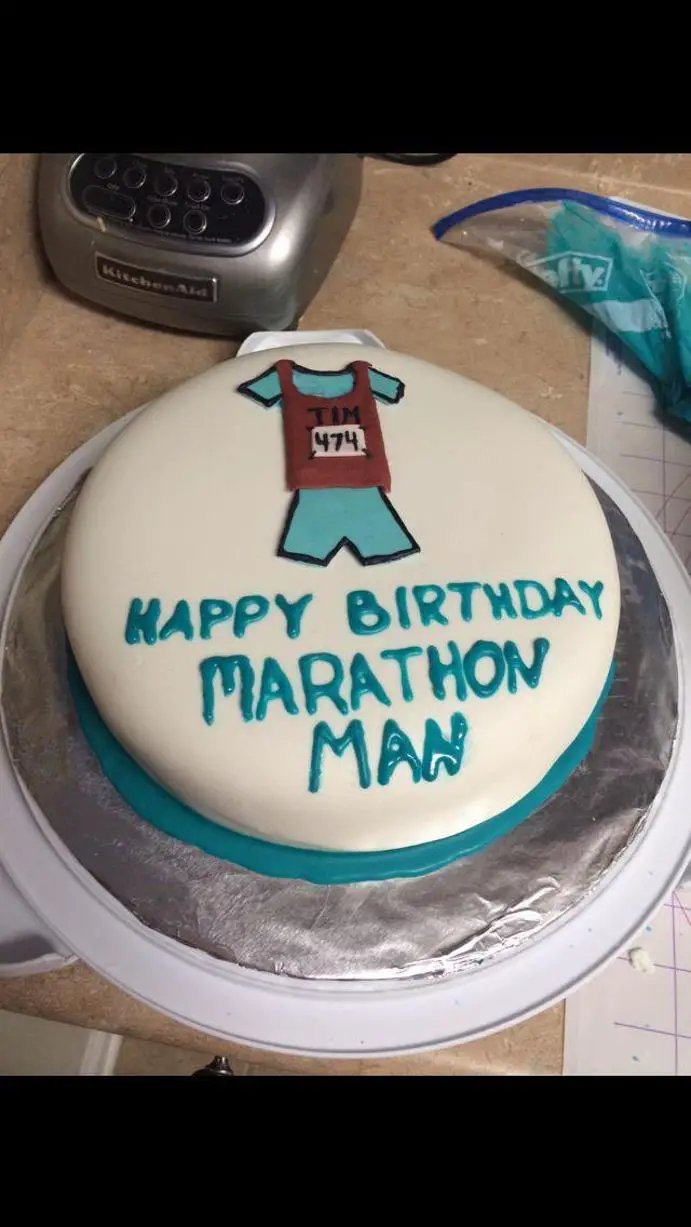 marathon birthday cake