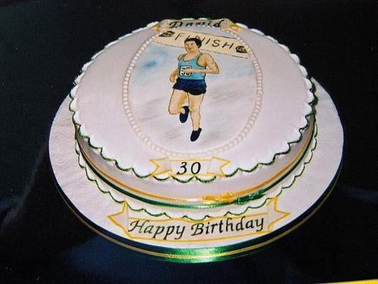 marathon birthday cake