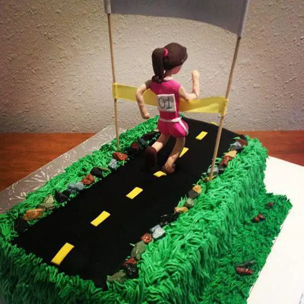 marathon runner birthday cake