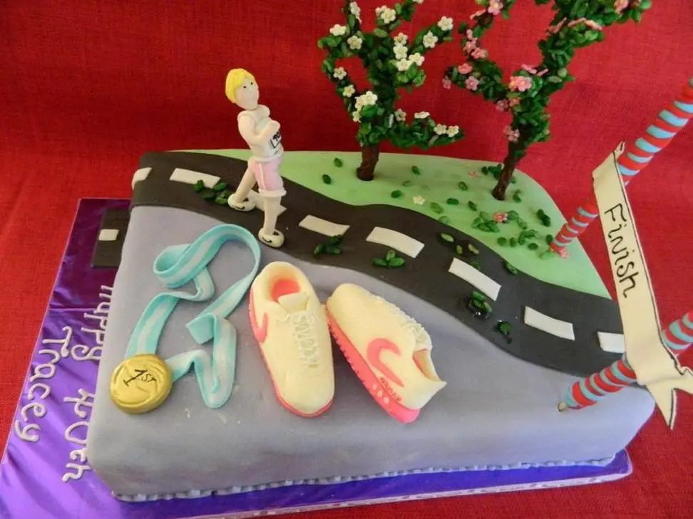 marathon runner birthday cake