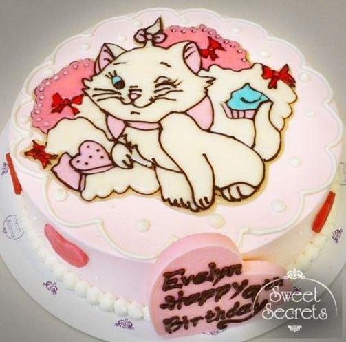 marie the cat birthday cake