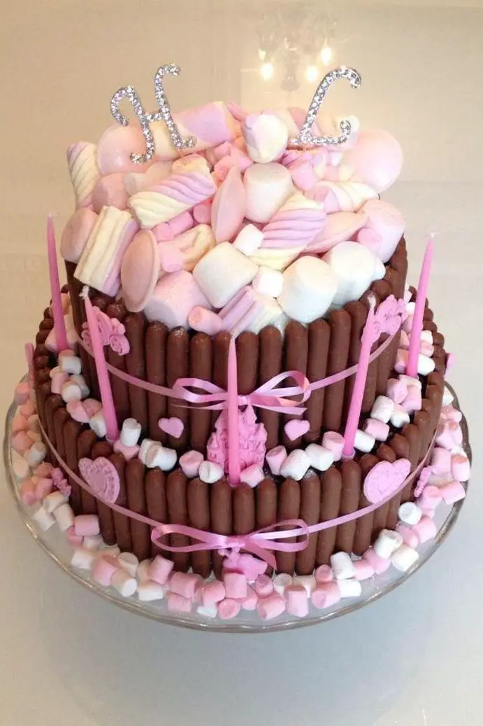 marshmallow birthday cake