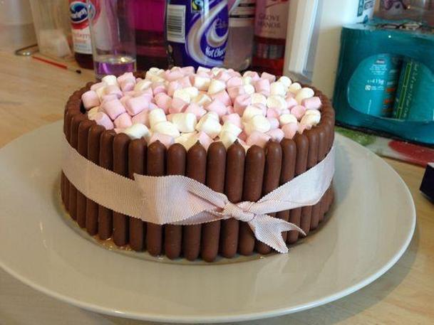 marshmallow birthday cake