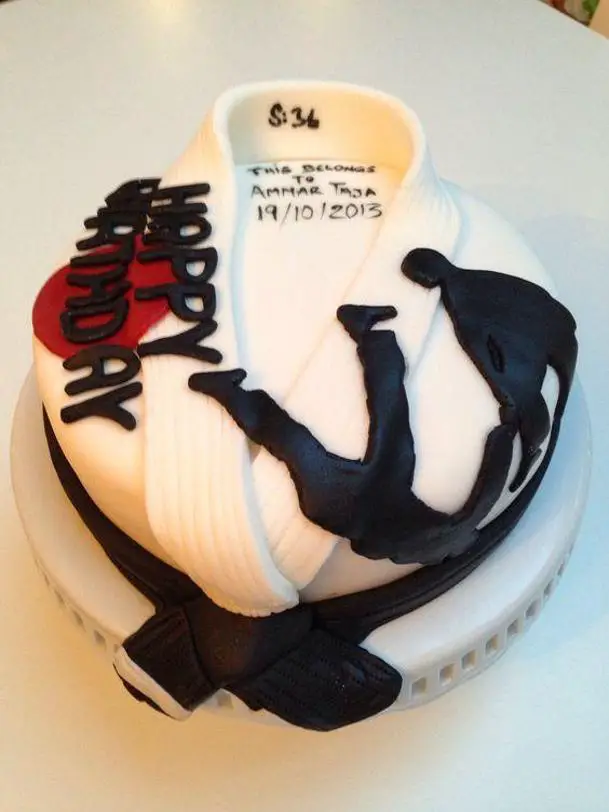 martial arts birthday cake