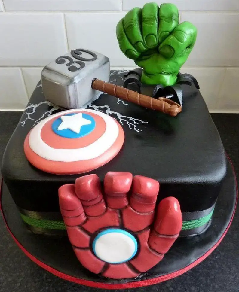 marvel avengers birthday cake