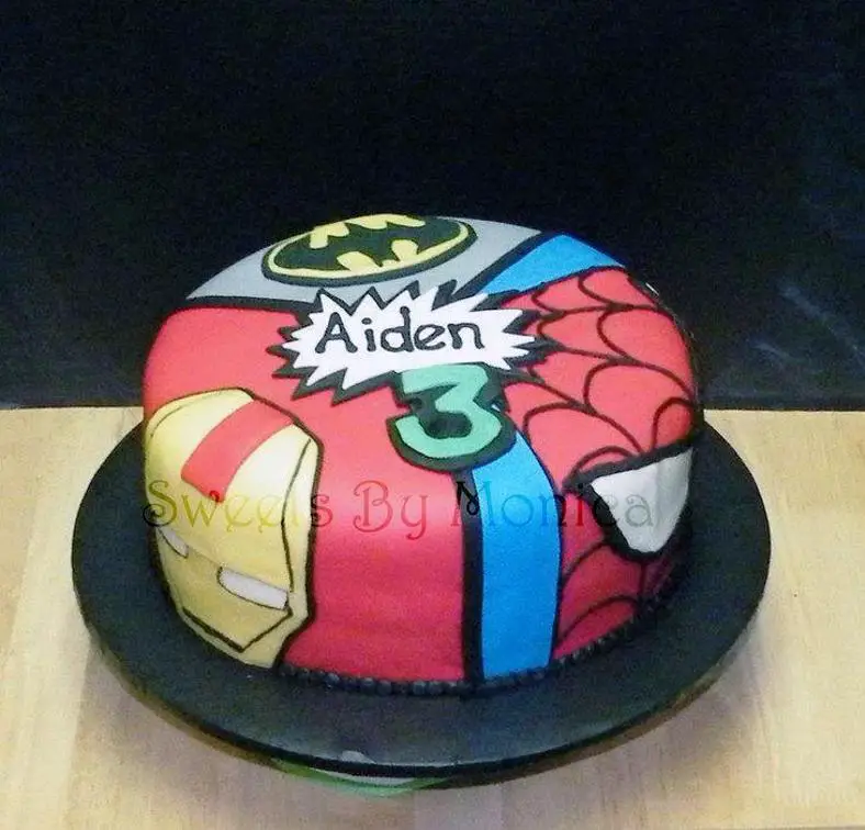 marvel heroes birthday cake