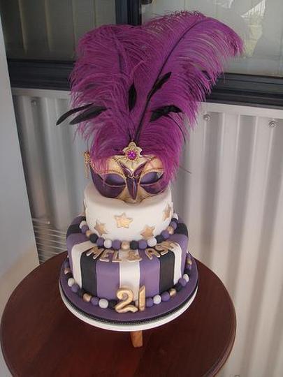 masquerade birthday cakes