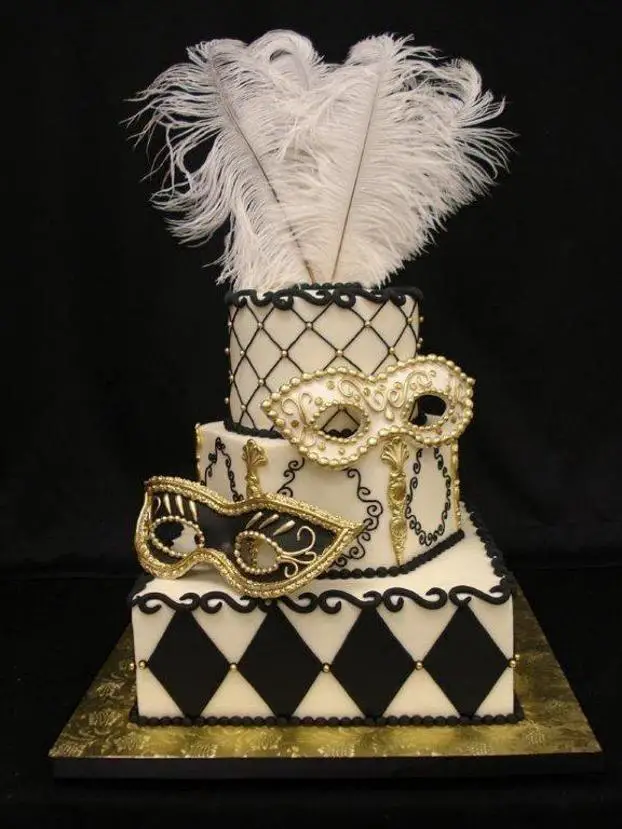 masquerade birthday cakes