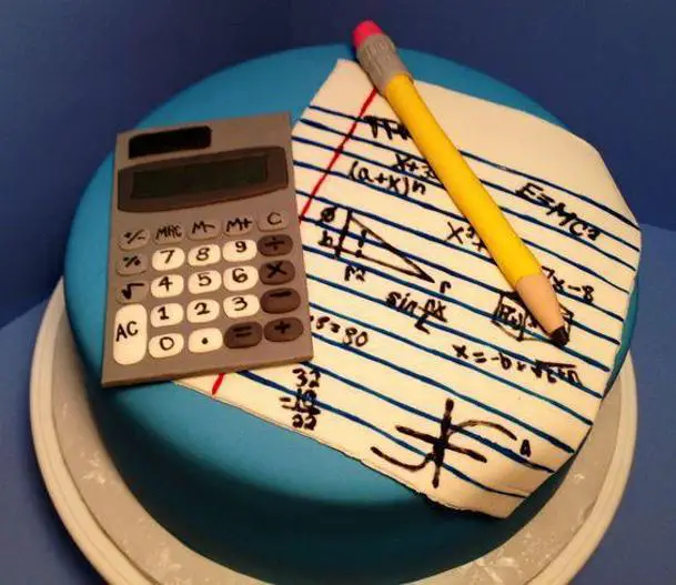 math birthday cake