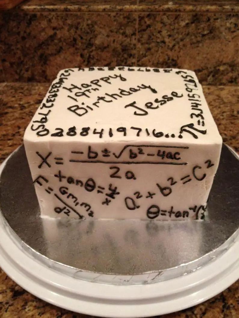 math birthday cake