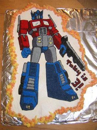 megatron birthday cake