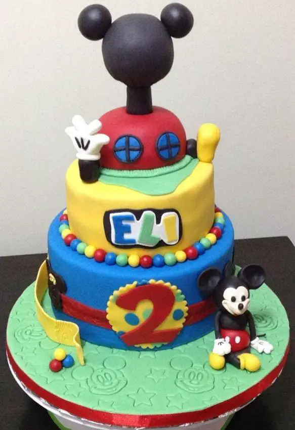 mickey mouse 2nd birthday cake
