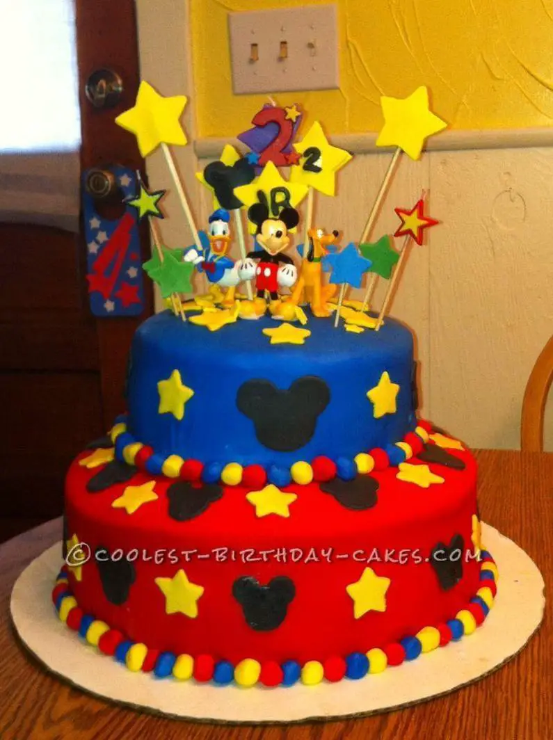 mickey mouse 2nd birthday cake