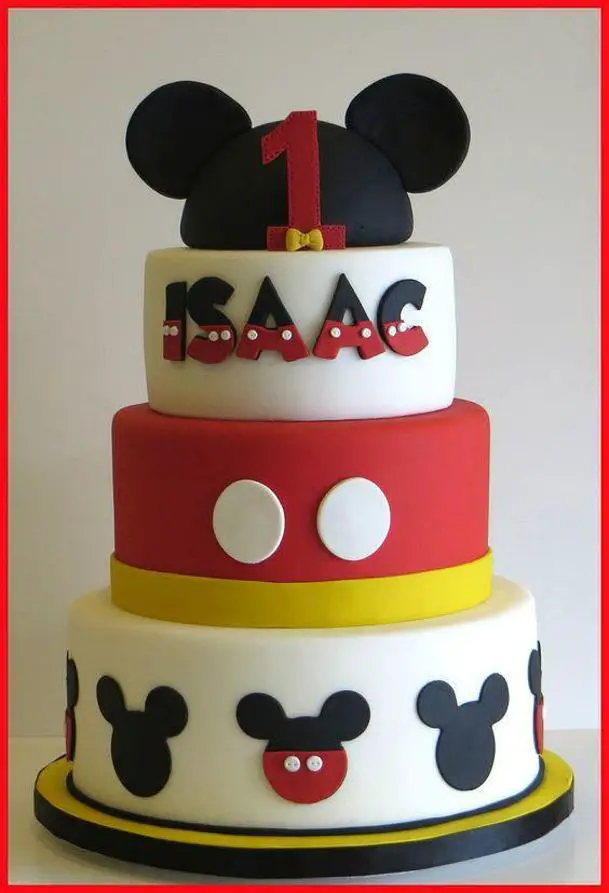 mickey mouse 3 tier birthday cake