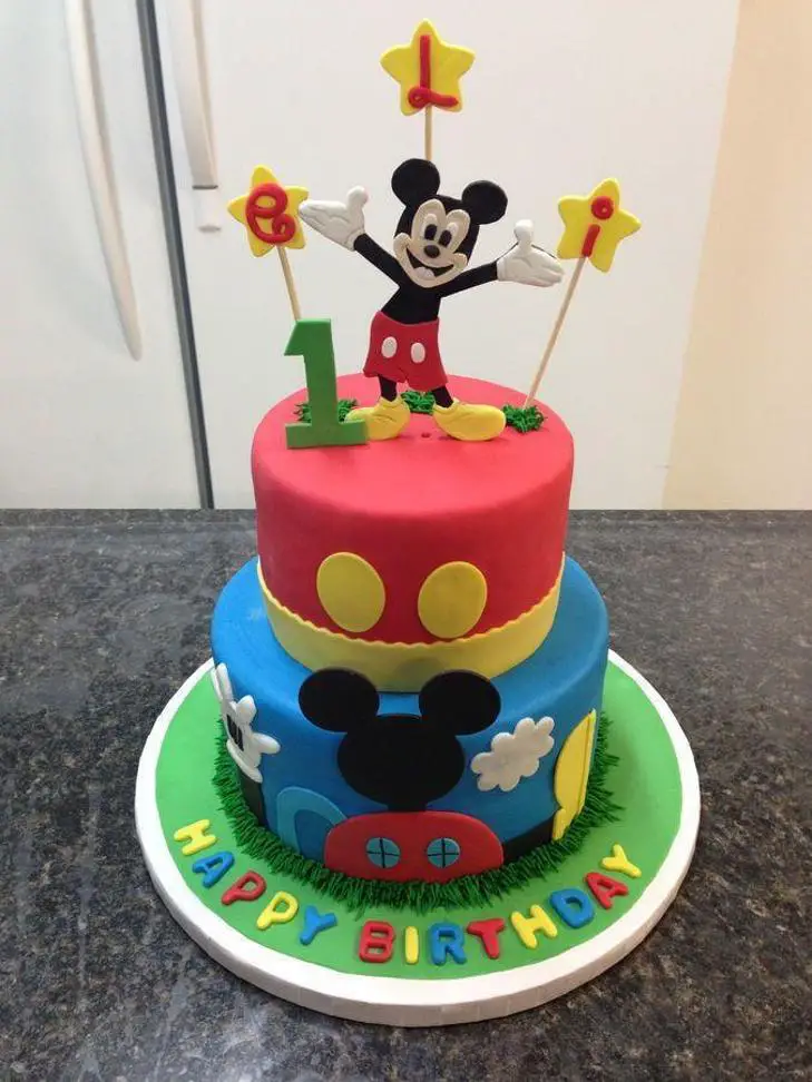 mickey mouse themed birthday cakes