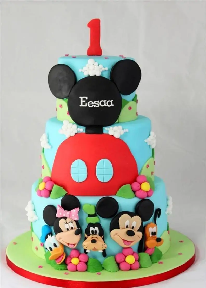 mickey mouse themed birthday cakes