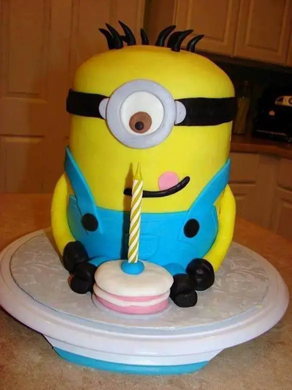 minion 1st birthday cake