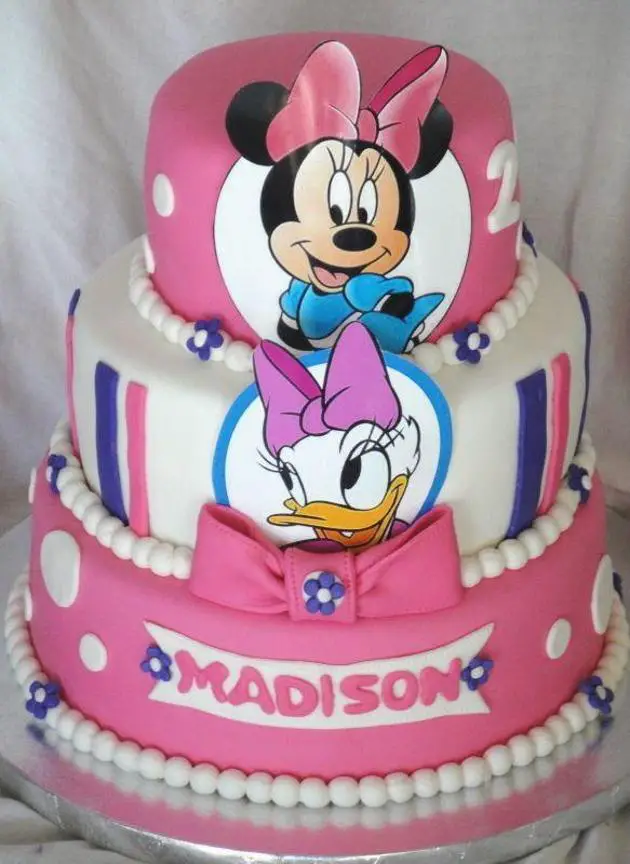 minnie mouse and daisy duck birthday cake