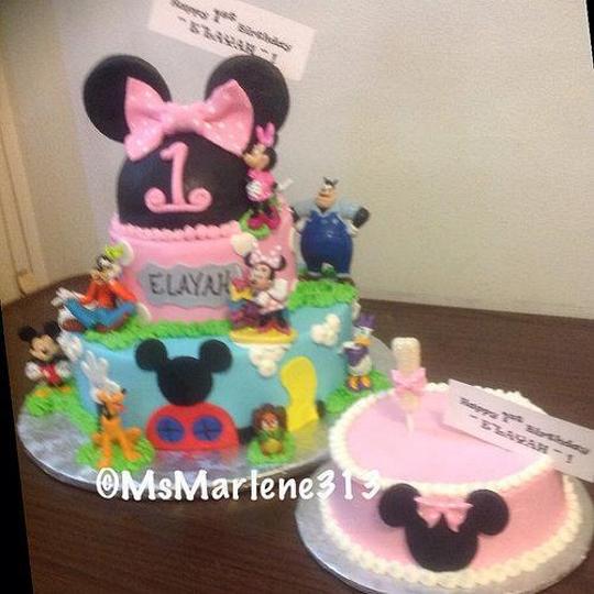 minnie mouse clubhouse birthday cake