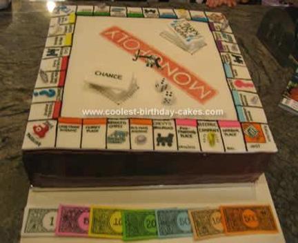 Monopoly birthday cake