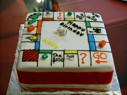 monopoly birthday cake