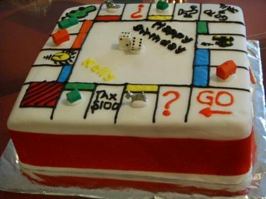 monopoly birthday cake