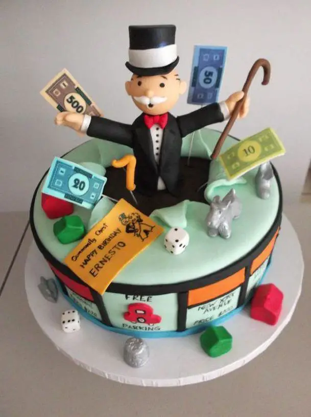 monopoly birthday cake