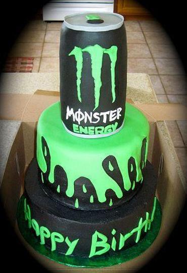 monster energy drink birthday cake