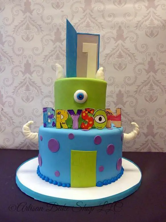 monsters inc first birthday cake