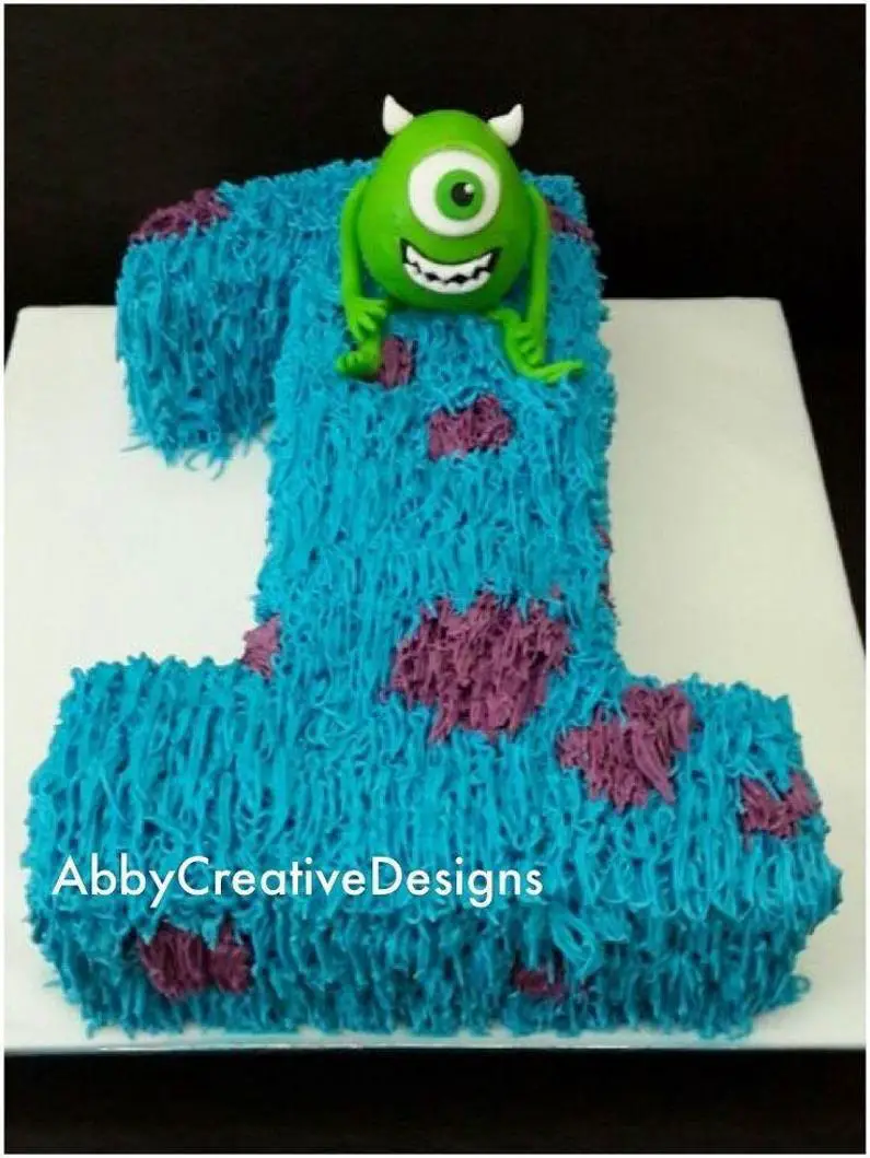 monsters inc first birthday cake