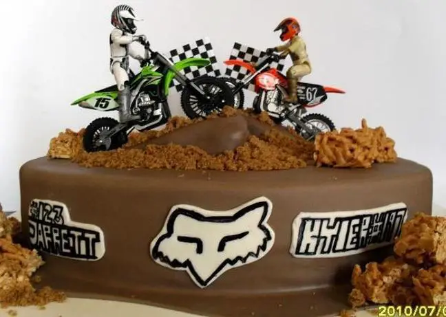 motorcross birthday cake