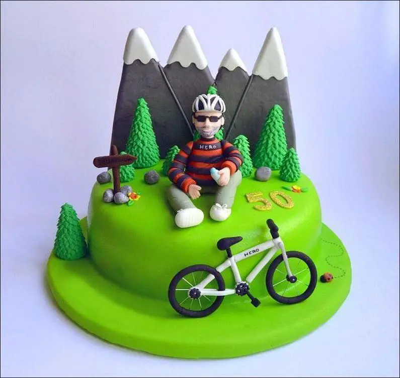 mountain bike birthday cake