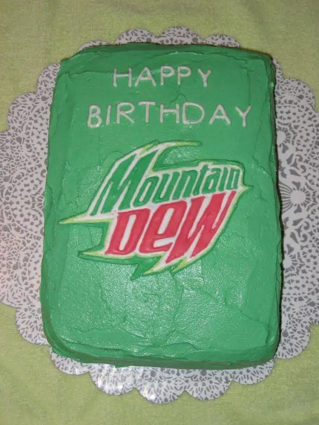 Mountain Dew Birthday Cake