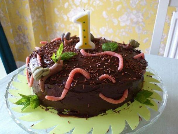 mud birthday cake