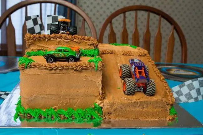 mud truck birthday cakes