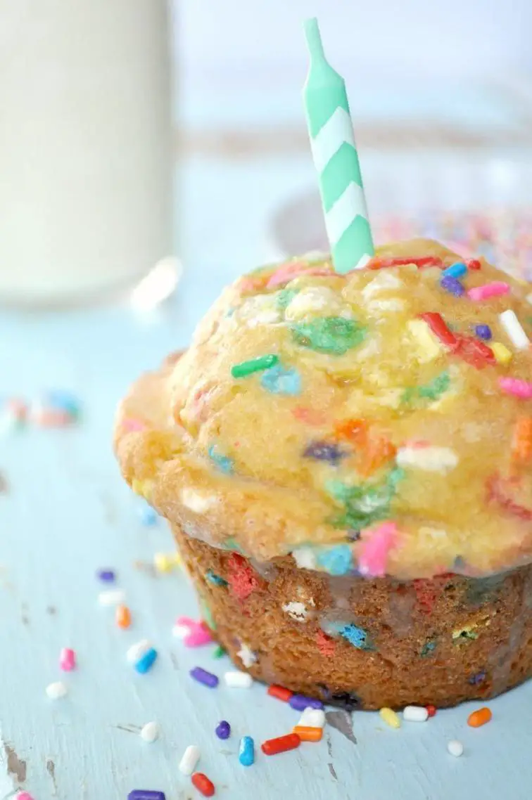 muffin birthday cake