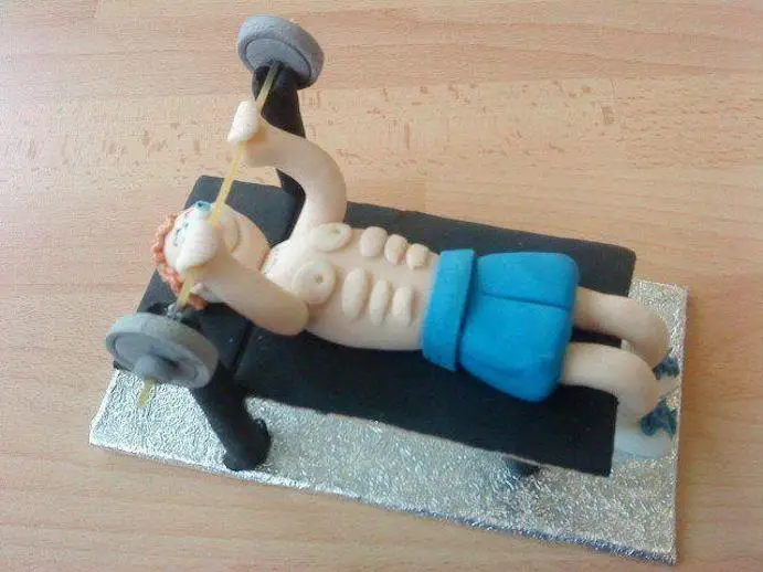 muscle man birthday cake