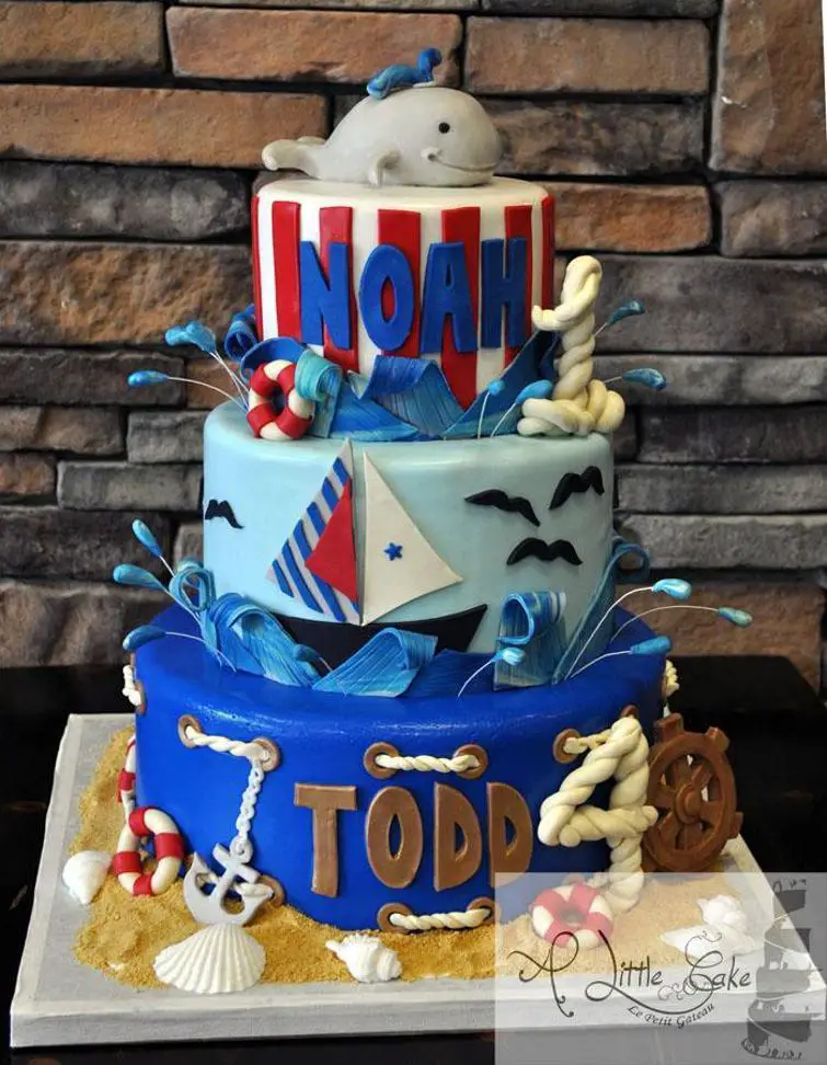 nautical themed birthday cake