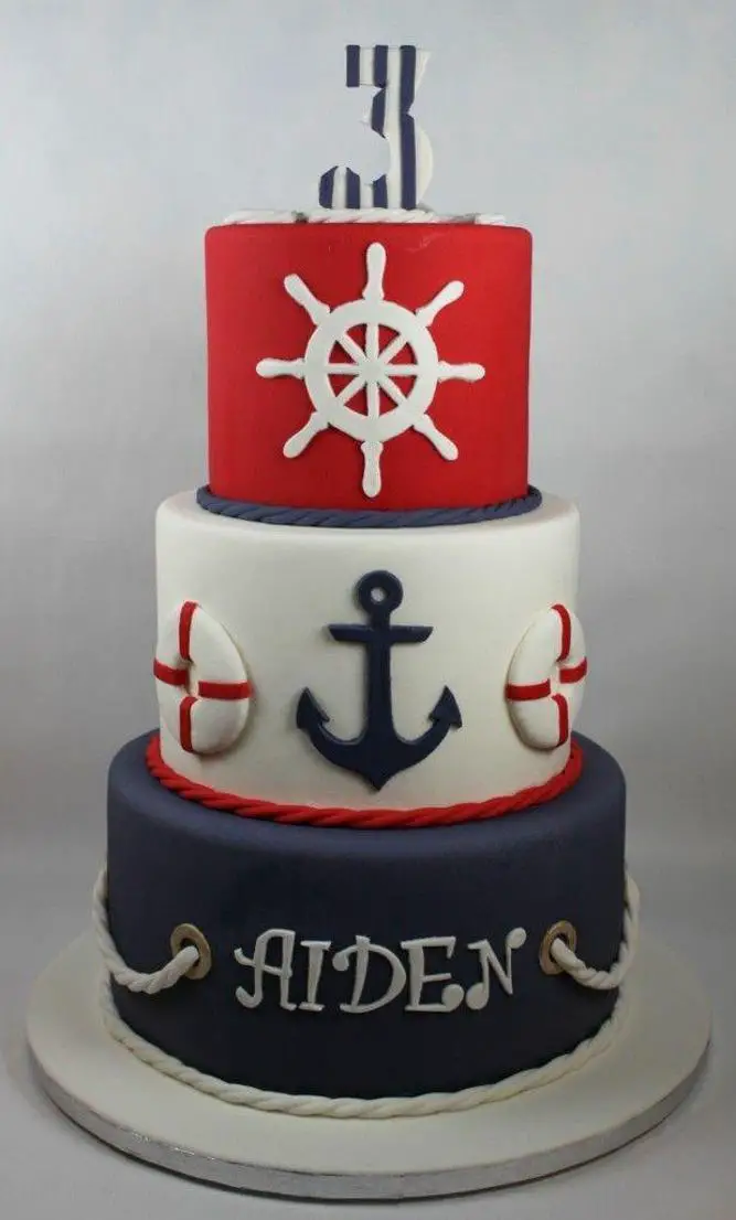nautical themed birthday cake