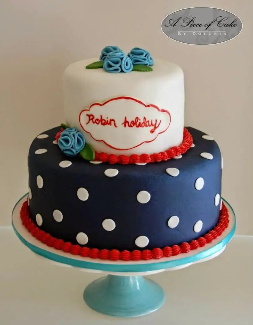 navy blue birthday cake