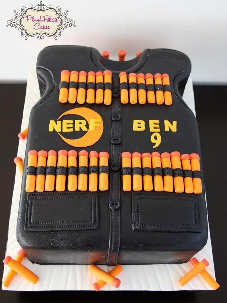 nerf gun birthday cake