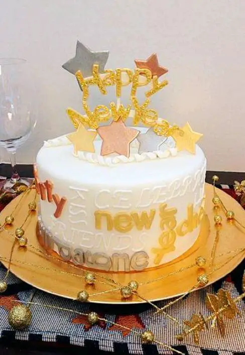 new years eve birthday cake