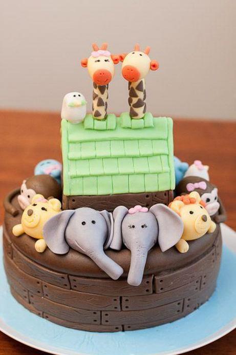 noahs ark birthday cake