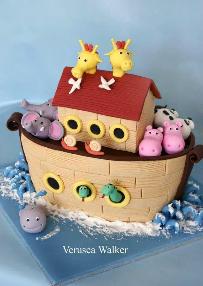noahs ark birthday cake