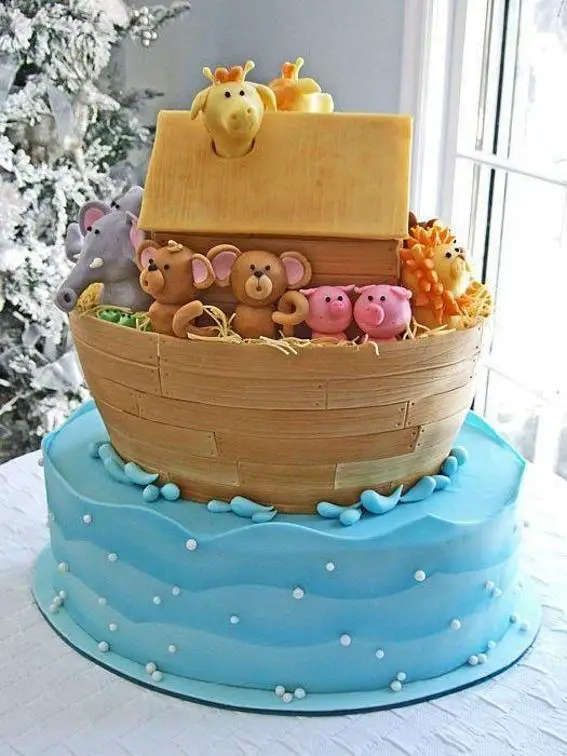noahs ark birthday cake