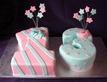 number 13 birthday cake